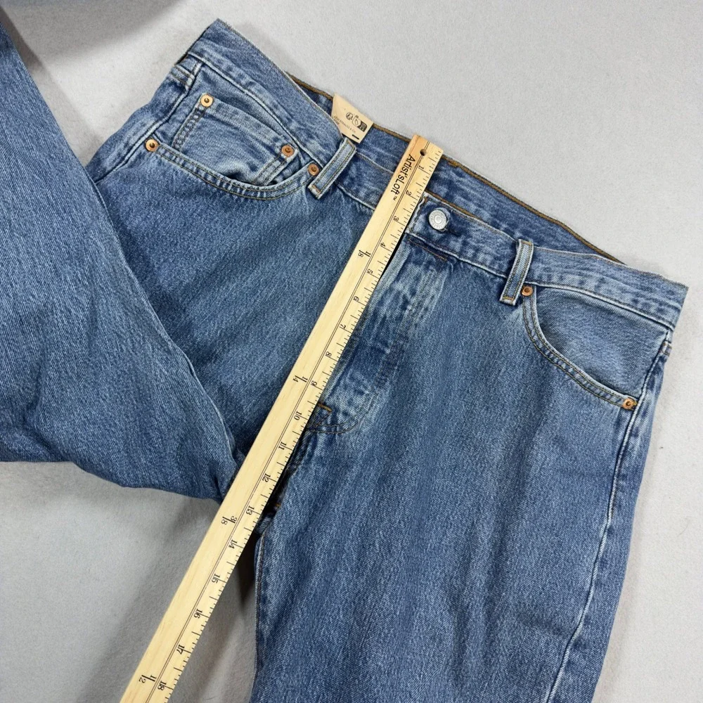 Levi's 501 Original Fit Jeans Mens 36x34 Blue Medium Wash Straight Leg Denim NWT